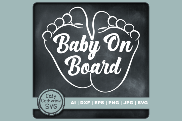 Download Baby on Board DIY Car Decal Baby Feet - Diy Collection