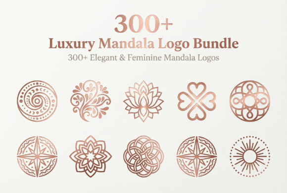Download 300 Mandala Logo Designs – Geometric Flo - Premium Resources