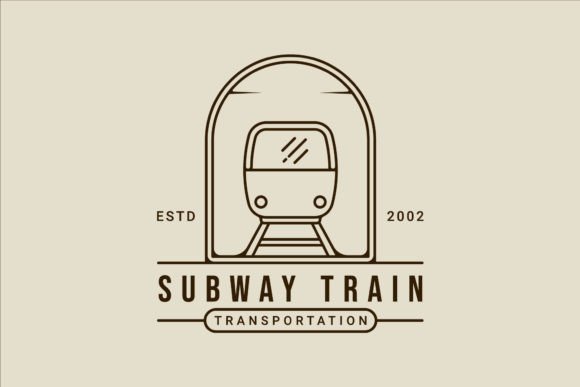 Download Subway Train Logo Line Art Vector Simple - Premium Resources
